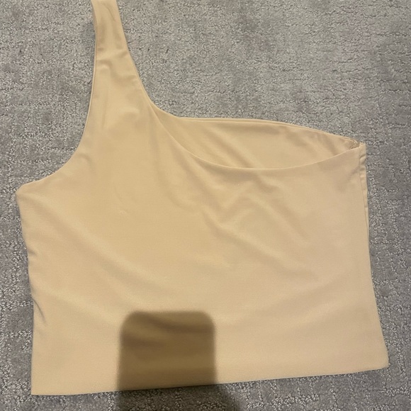 Nude one shoulder crop top - Picture 2 of 2